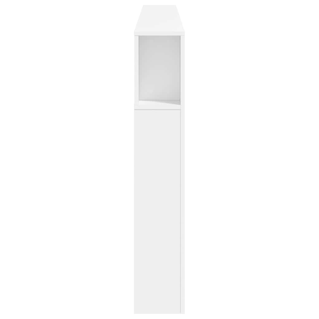 vidaXL Wezgłowie łóżka z LED, białe, 220x18,5x103,5 cm