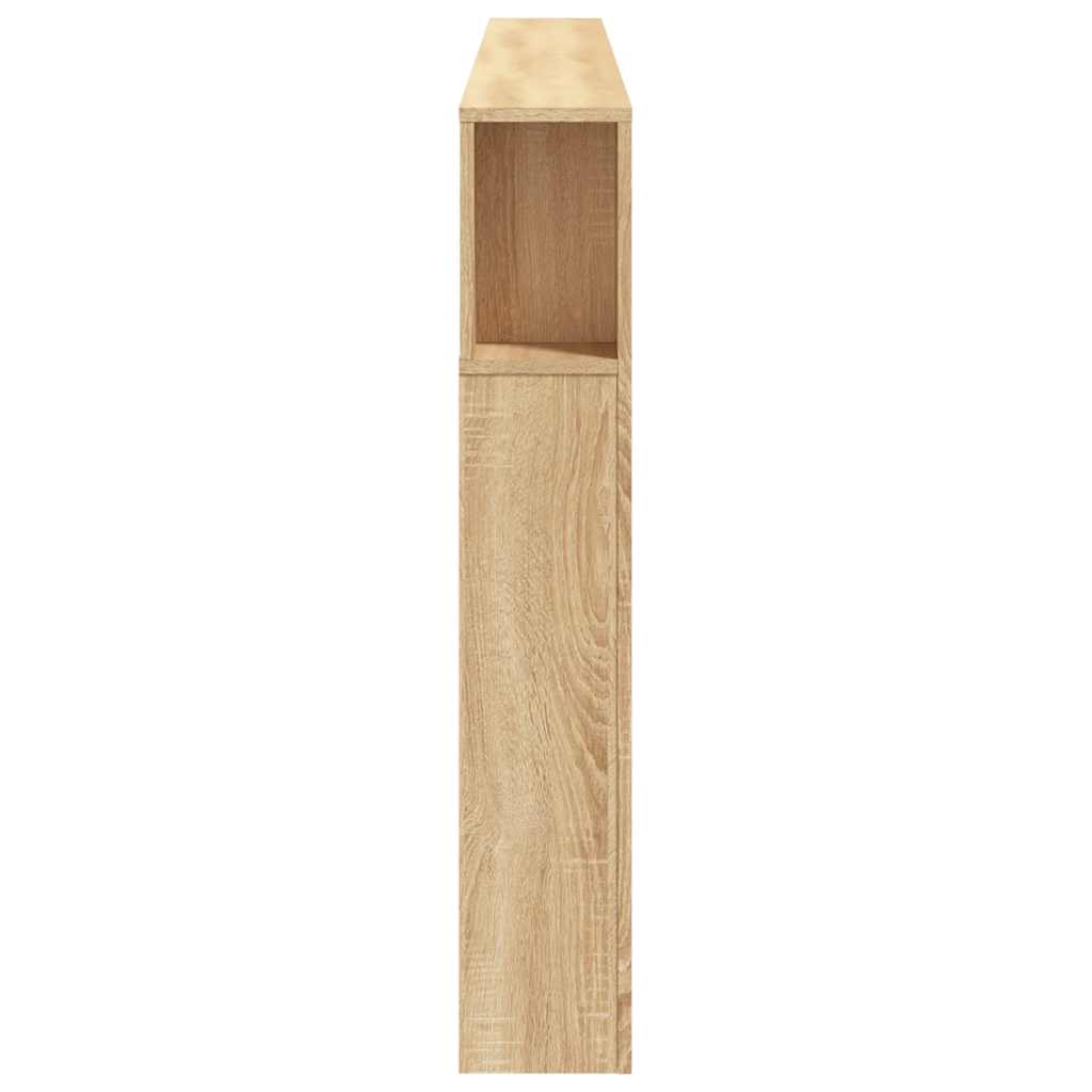 vidaXL Wezgłowie łóżka z LED, dąb sonoma, 220x18,5x103,5 cm