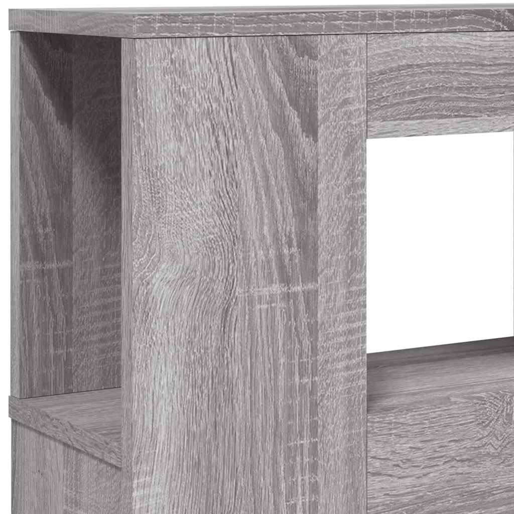 vidaXL Wezgłowie łóżka z LED, szary dąb sonoma, 220x18,5x103,5 cm