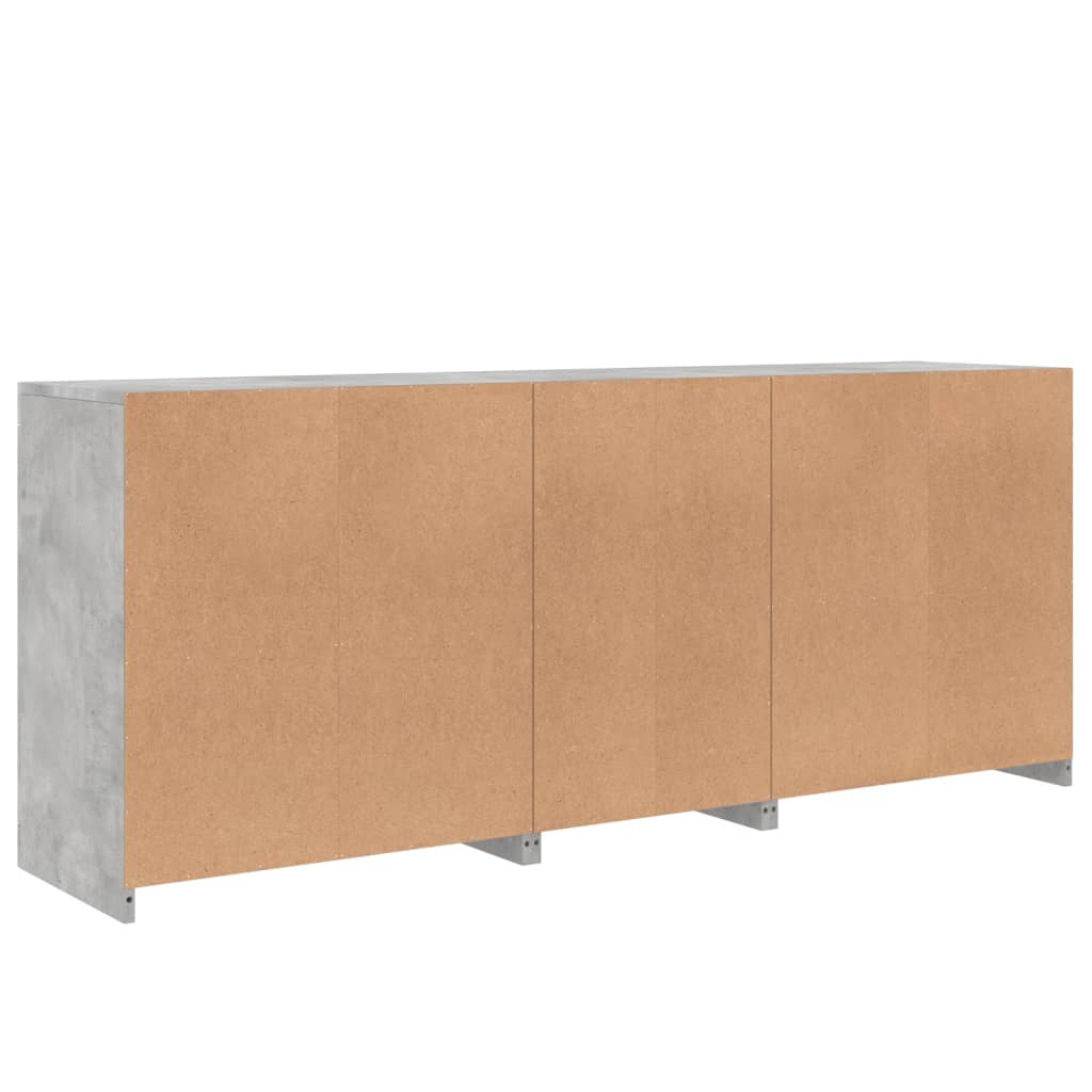 vidaXL Szafka z oświetleniem LED, szarość betonu, 162x37x67 cm