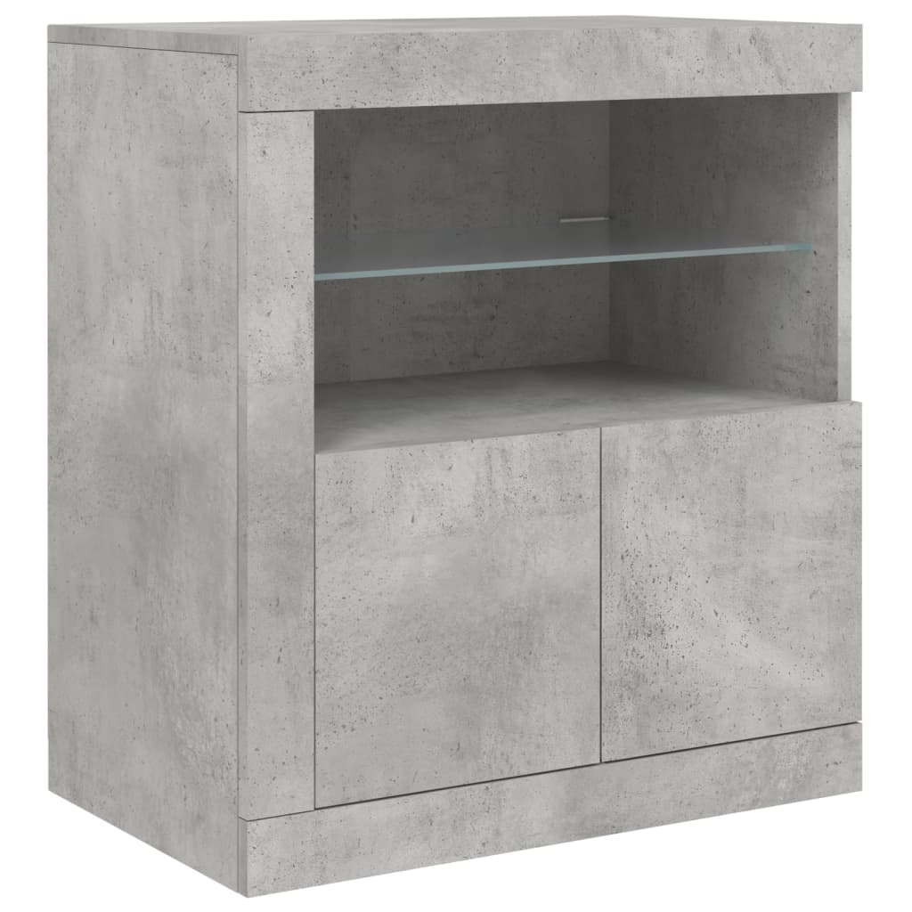 vidaXL Szafka z oświetleniem LED, szarość betonu, 162x37x67 cm