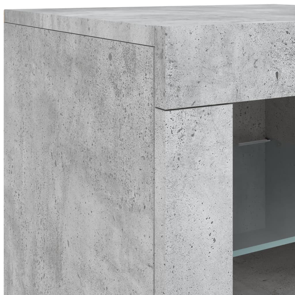 vidaXL Szafka z oświetleniem LED, szarość betonu, 162x37x67 cm