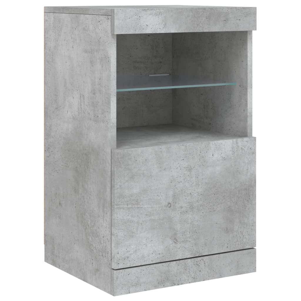 vidaXL Szafka z oświetleniem LED, szarość betonu, 162x37x67 cm