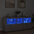 vidaXL Szafka z oświetleniem LED, szarość betonu, 162x37x67 cm