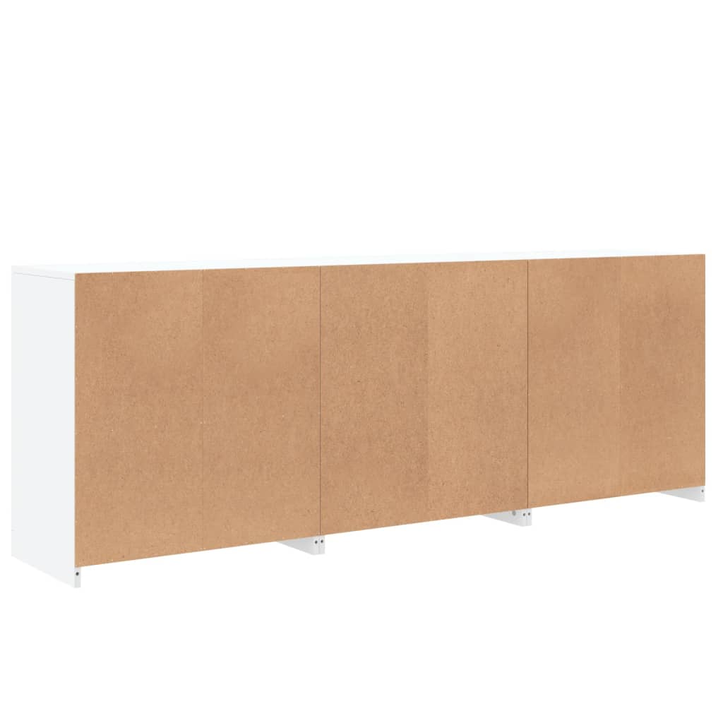 vidaXL Szafka z oświetleniem LED, biała, 181,5x37x67 cm