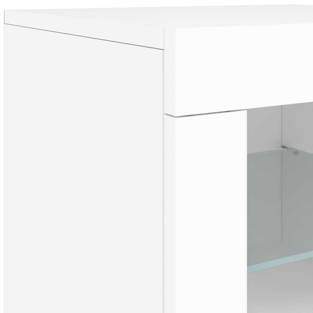 vidaXL Szafka z oświetleniem LED, biała, 181,5x37x67 cm