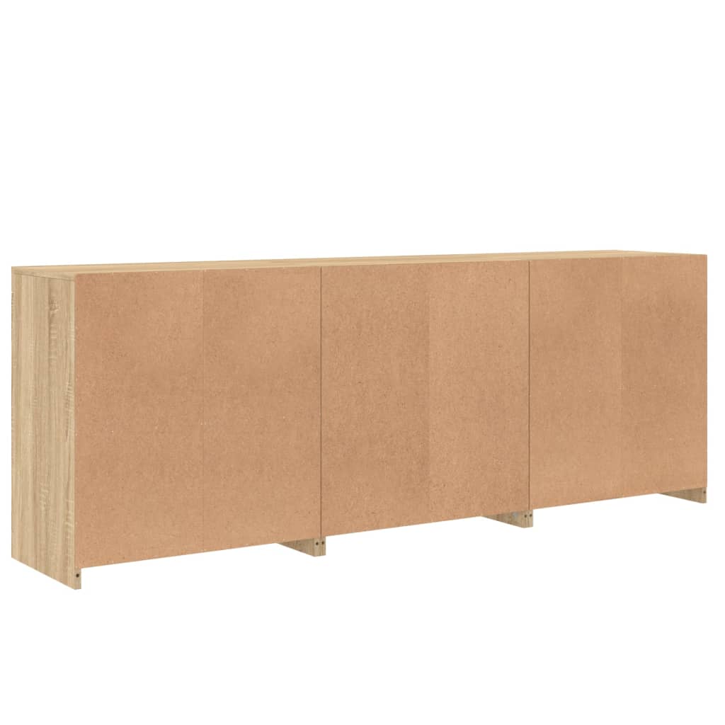 vidaXL Szafka z oświetleniem LED, dąb sonoma, 181,5x37x67 cm