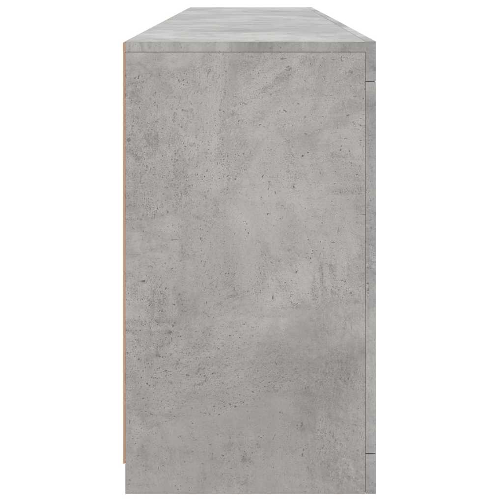 vidaXL Szafka z oświetleniem LED, szarość betonu, 181,5x37x67 cm
