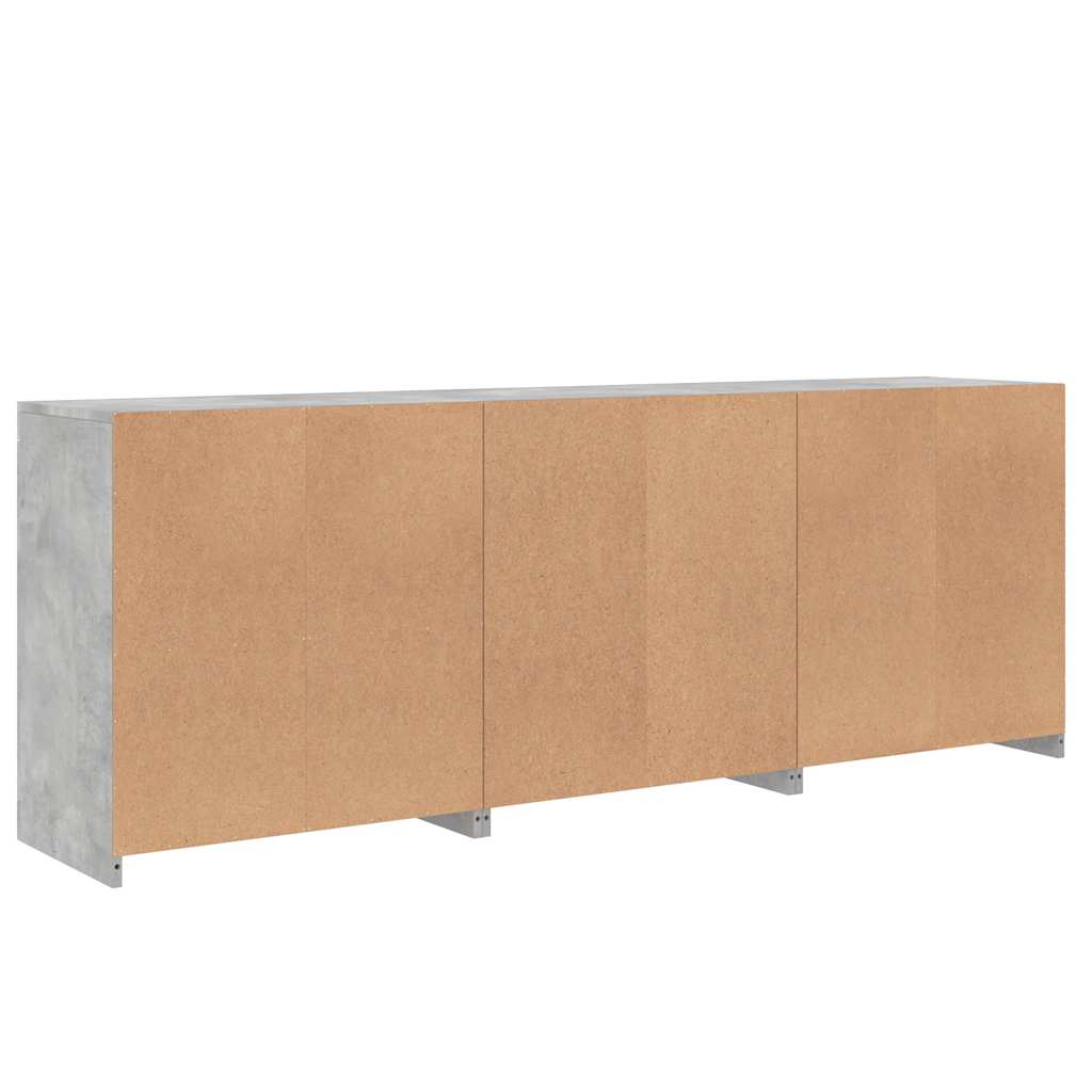 vidaXL Szafka z oświetleniem LED, szarość betonu, 181,5x37x67 cm