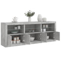 vidaXL Szafka z oświetleniem LED, szarość betonu, 181,5x37x67 cm