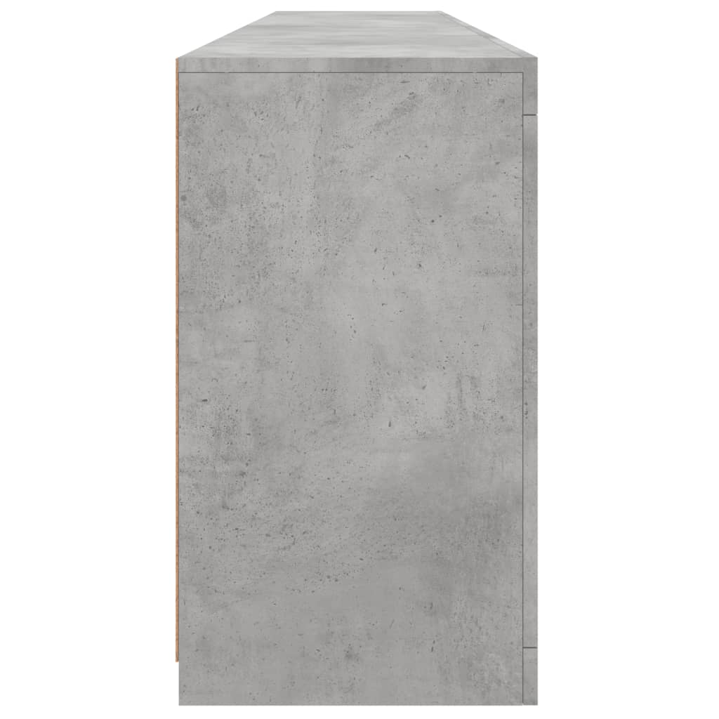 vidaXL Szafka z oświetleniem LED, szarość betonu, 202x37x67 cm