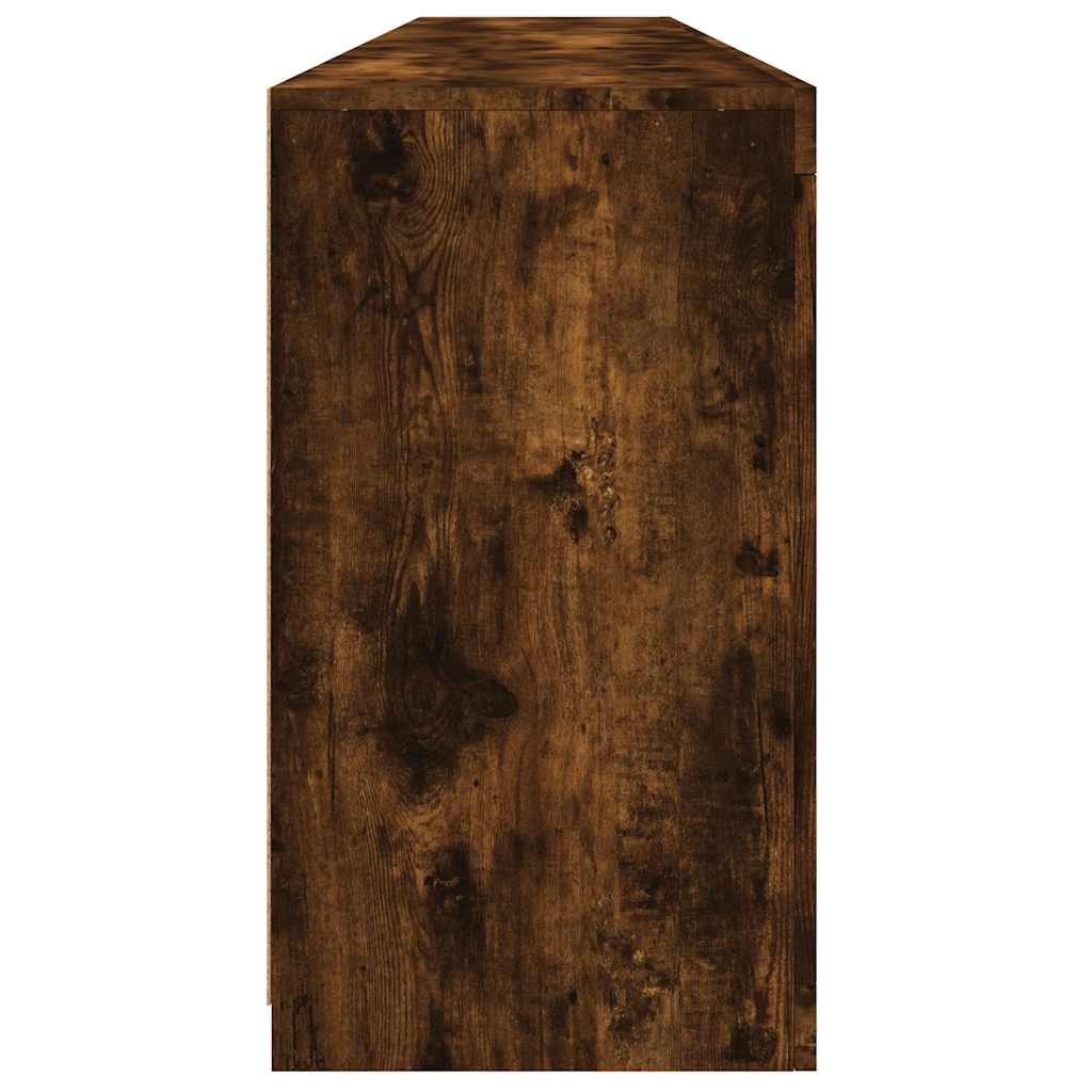 vidaXL Szafka z oświetleniem LED, przydymiony dąb, 202x37x67 cm
