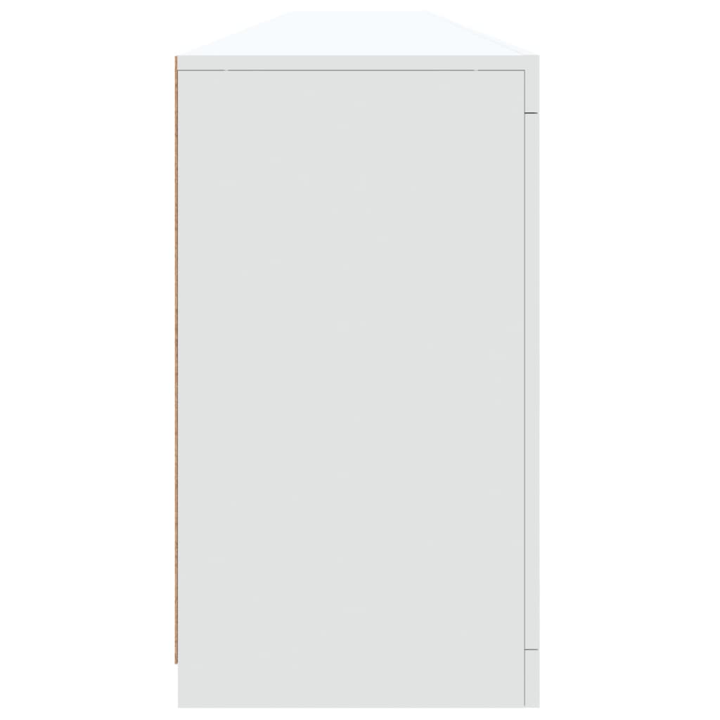 vidaXL Szafka z oświetleniem LED, biała, 283x37x67 cm