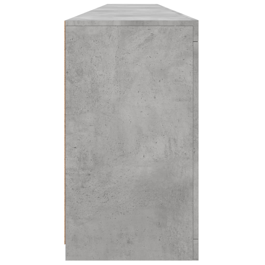 vidaXL Szafka z oświetleniem LED, szarość betonu, 283x37x67 cm