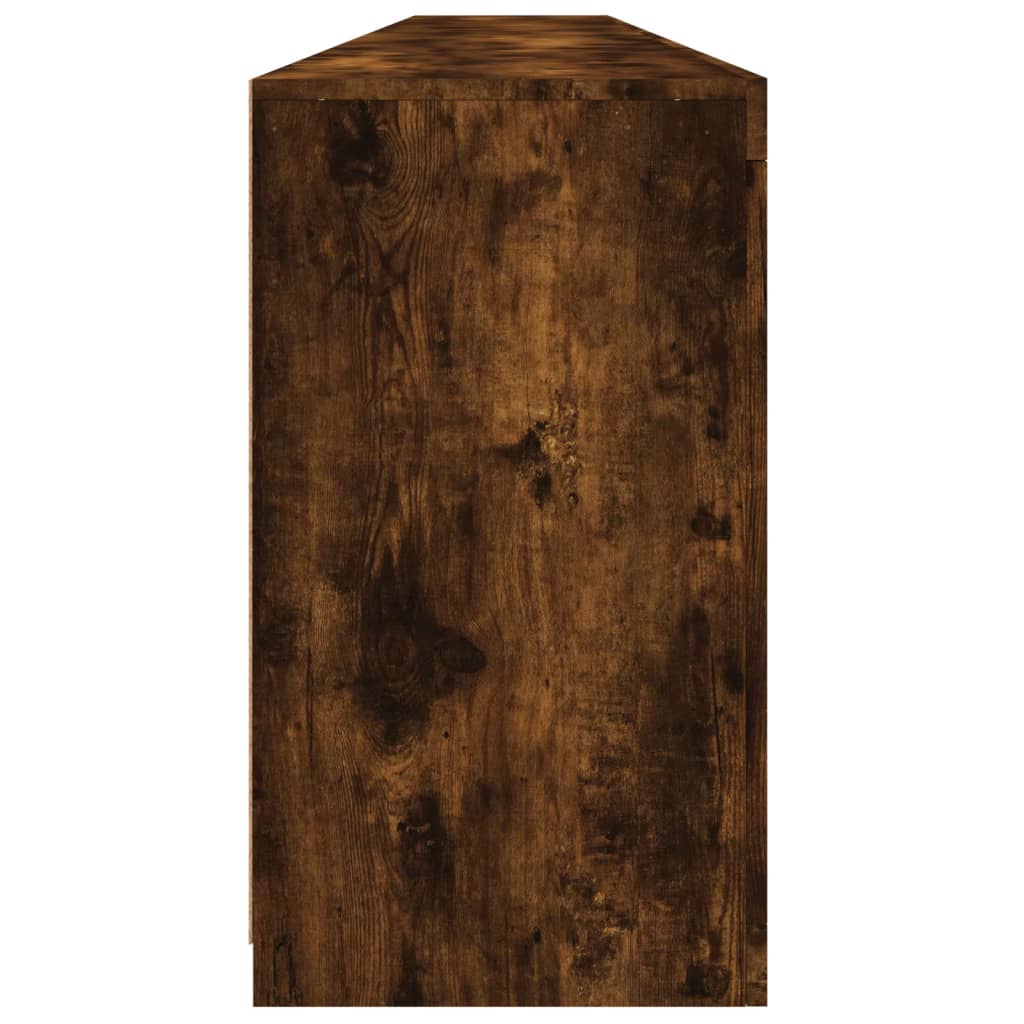vidaXL Szafka z oświetleniem LED, przydymiony dąb, 283x37x67 cm