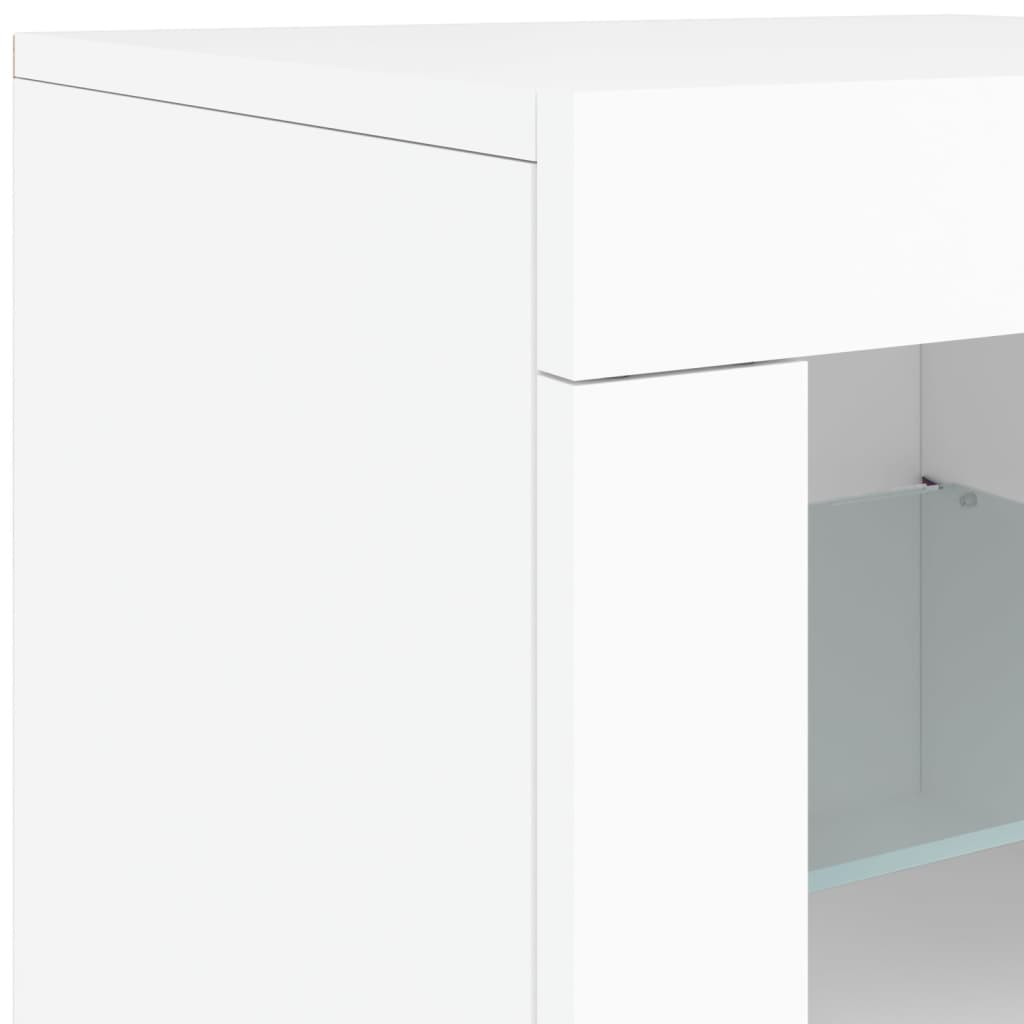 vidaXL Szafka z oświetleniem LED, biała, 283x37x67 cm