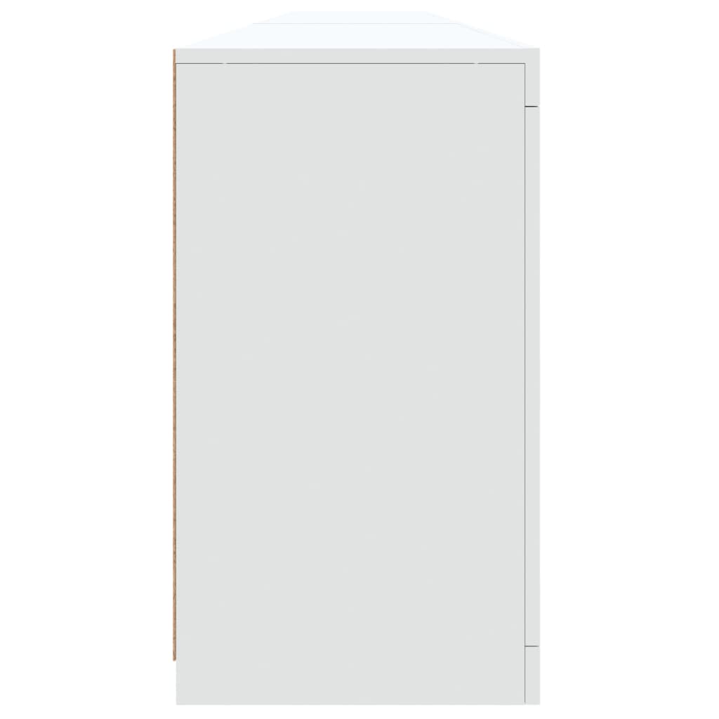 vidaXL Szafka z oświetleniem LED, biała, 283x37x67 cm