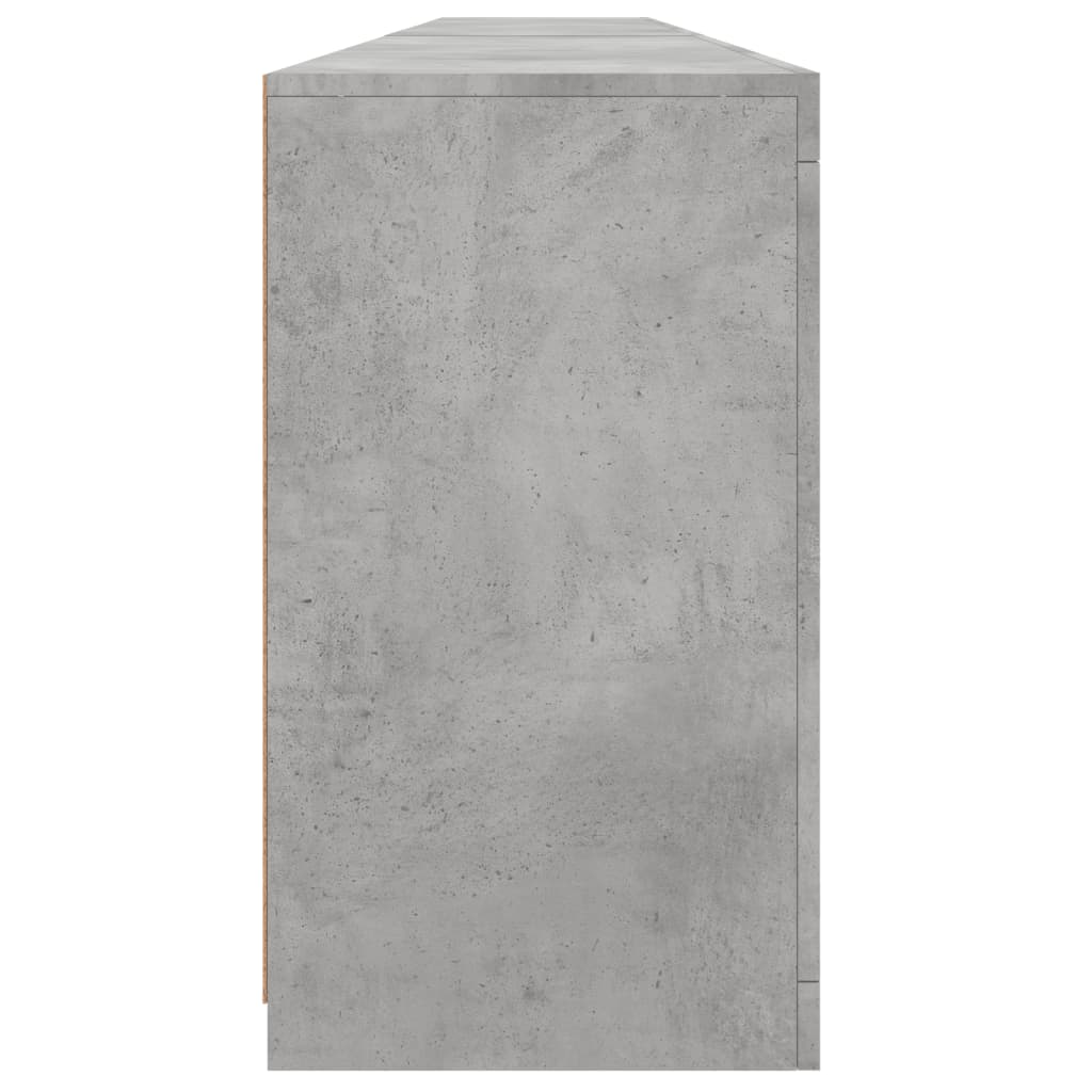 vidaXL Szafka z oświetleniem LED, szarość betonu, 283x37x67 cm