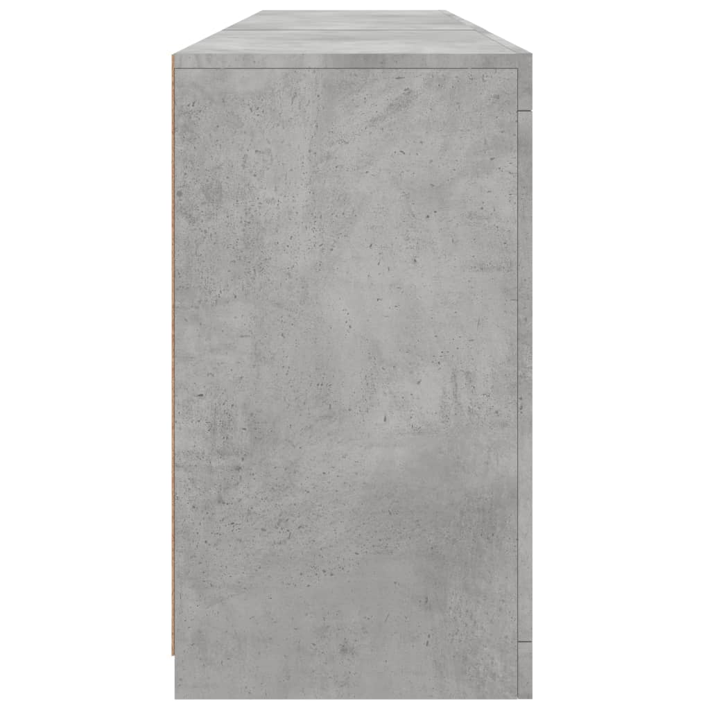 vidaXL Szafka z oświetleniem LED, szarość betonu, 162x37x67 cm