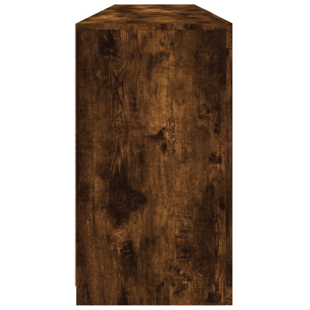 vidaXL Szafka z oświetleniem LED, przydymiony dąb, 162x37x67 cm