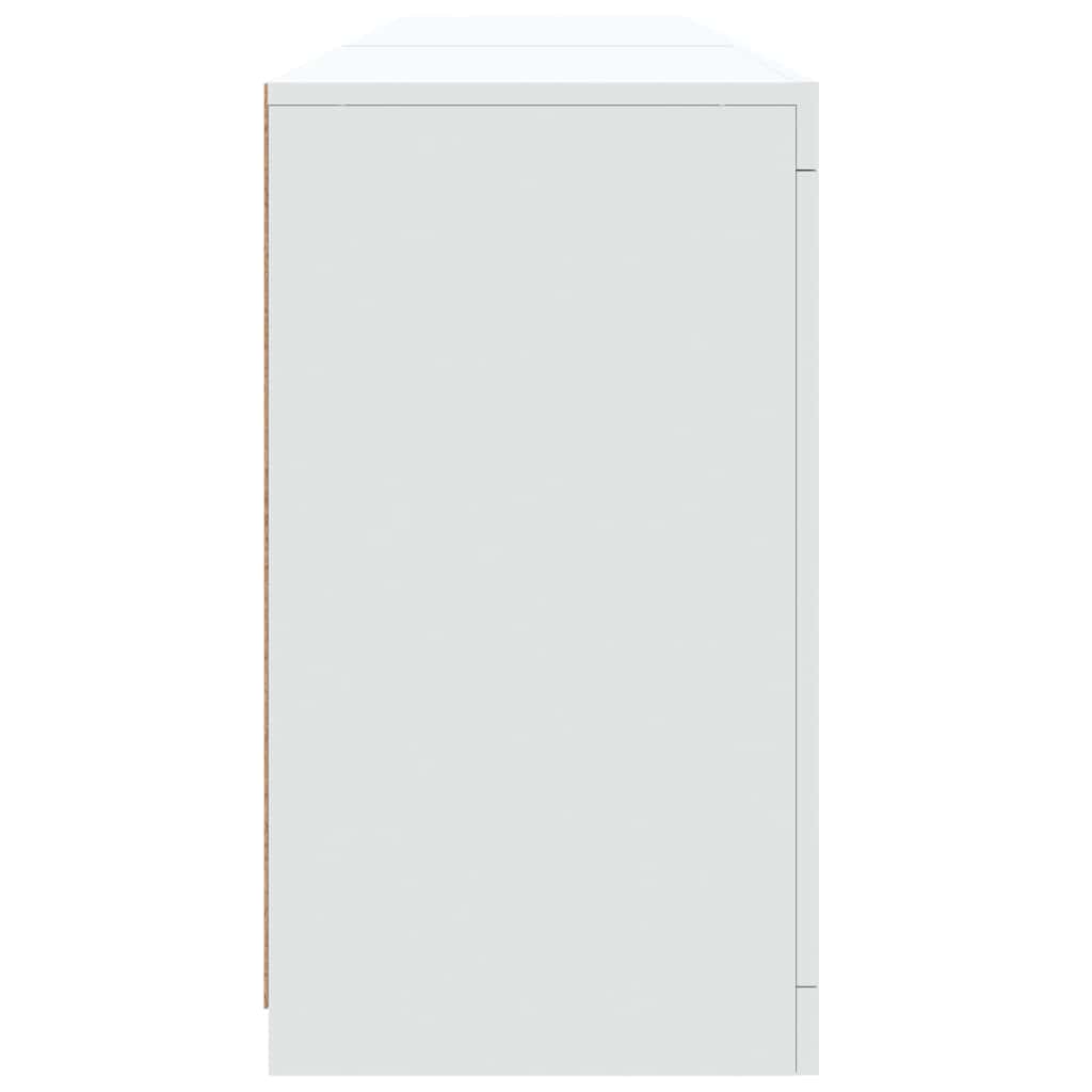 vidaXL Szafka z oświetleniem LED, biała, 181,5x37x67 cm