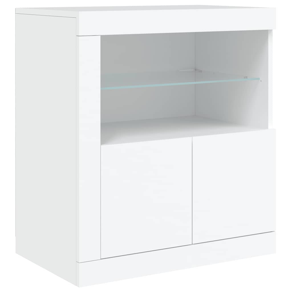 vidaXL Szafka z oświetleniem LED, biała, 181,5x37x67 cm