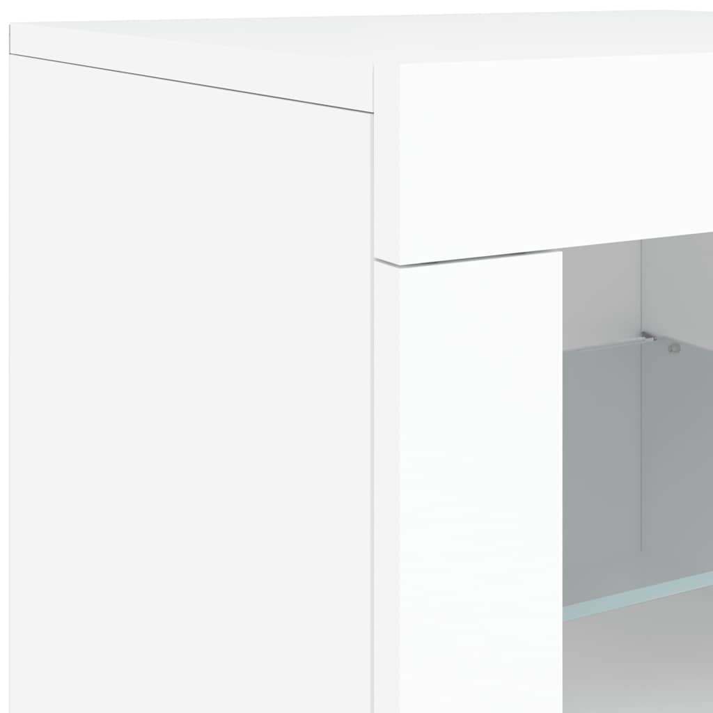 vidaXL Szafka z oświetleniem LED, biała, 181,5x37x67 cm
