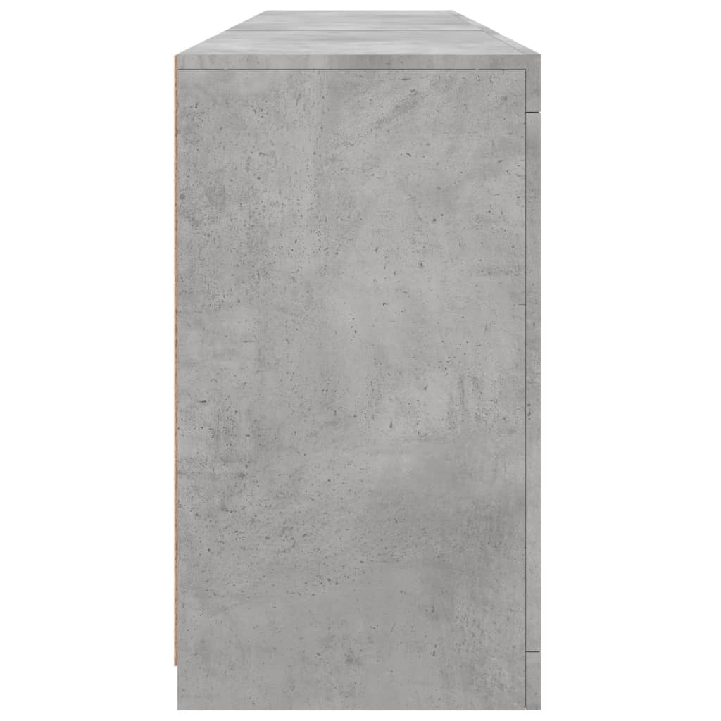 vidaXL Szafka z oświetleniem LED, szarość betonu, 181,5x37x67 cm
