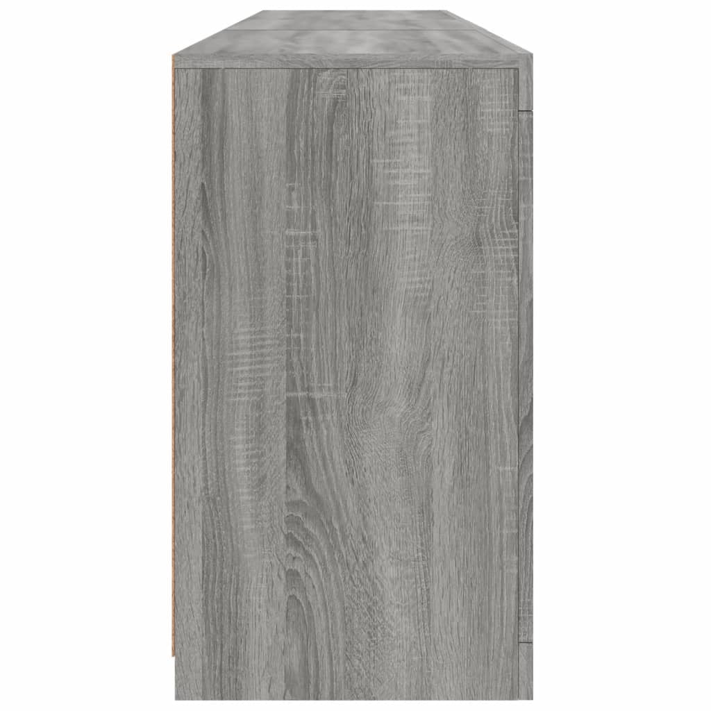 vidaXL Szafka z oświetleniem LED, szary dąb sonoma, 181,5x37x67 cm