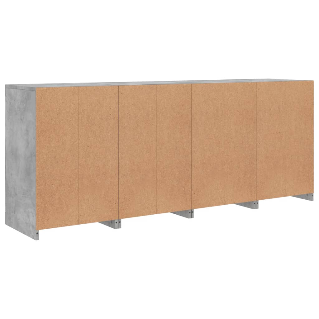 vidaXL Szafka z oświetleniem LED, szarość betonu, 164x37x67 cm