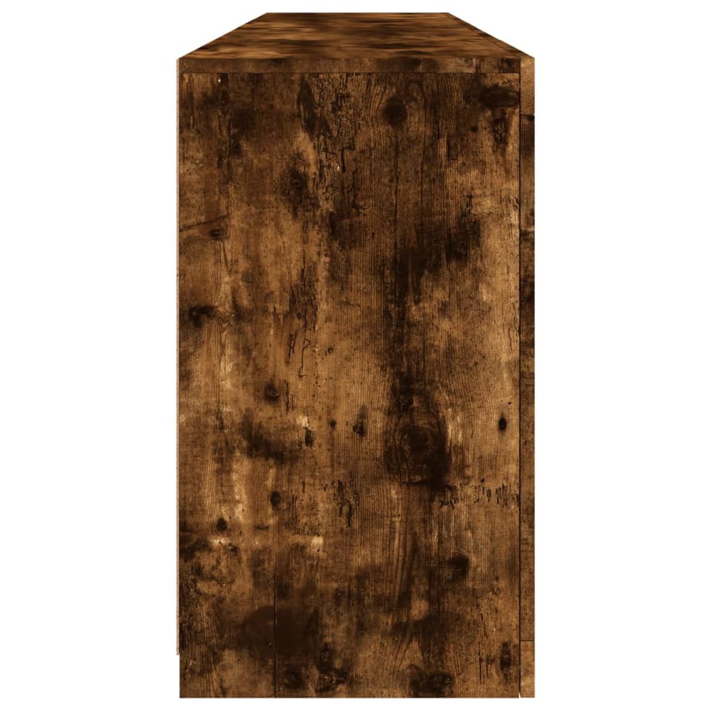 vidaXL Szafka z oświetleniem LED, przydymiony dąb, 164x37x67 cm