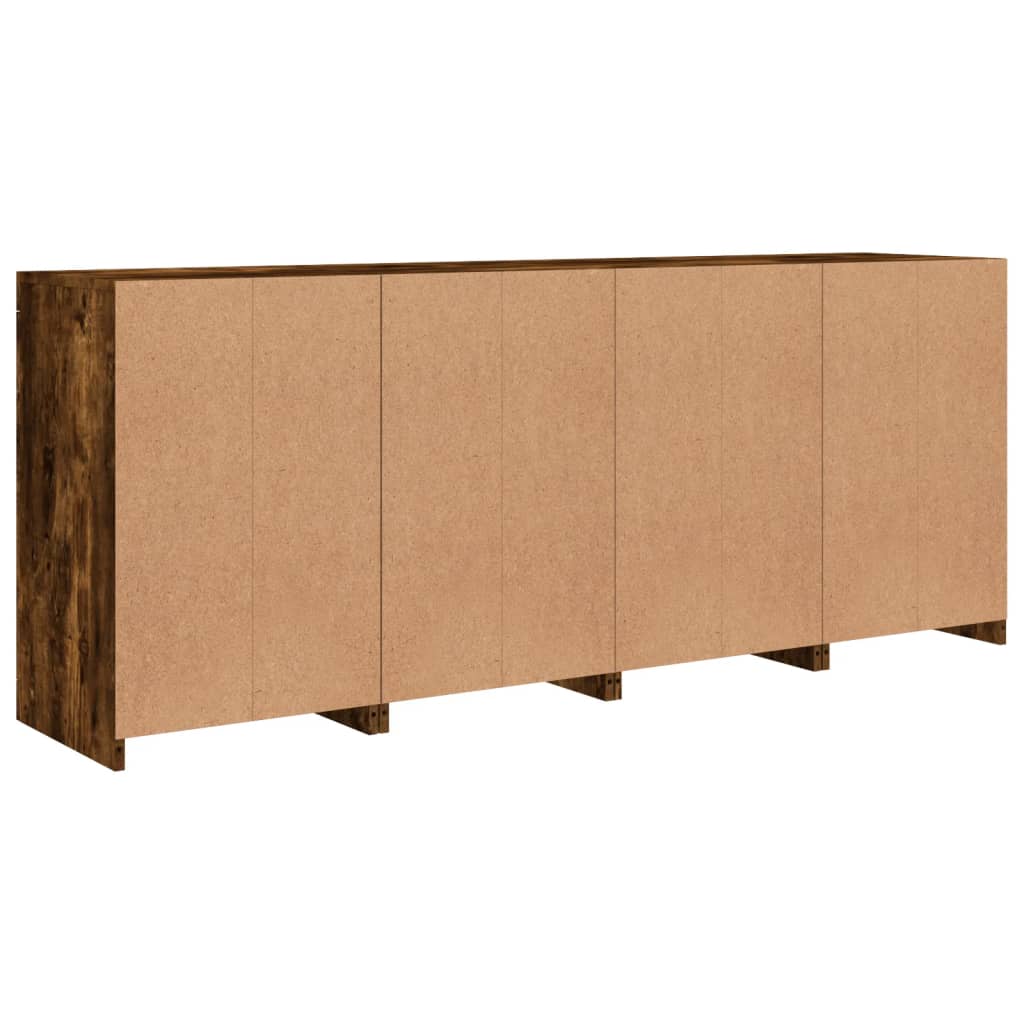 vidaXL Szafka z oświetleniem LED, przydymiony dąb, 164x37x67 cm