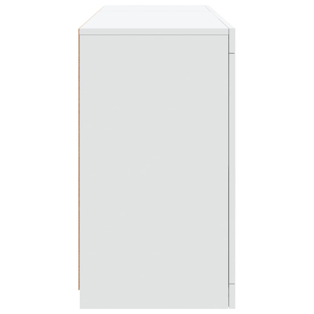 vidaXL Szafka z oświetleniem LED, biała, 123x37x67 cm