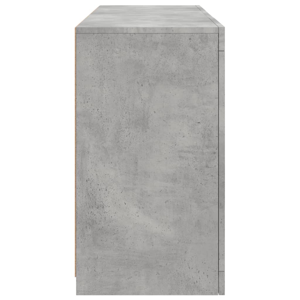 vidaXL Szafka z oświetleniem LED, szarość betonu, 123x37x67 cm