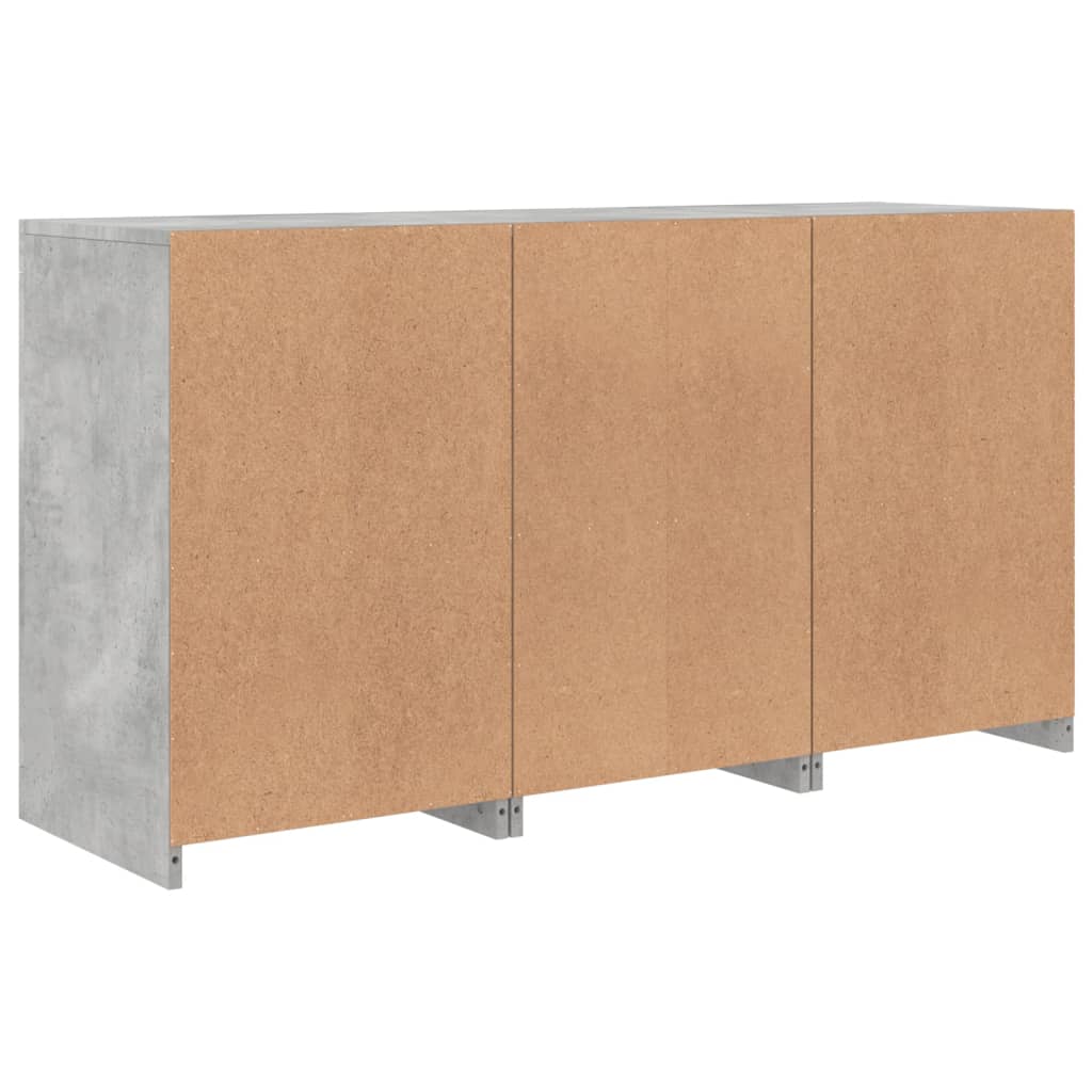 vidaXL Szafka z oświetleniem LED, szarość betonu, 123x37x67 cm