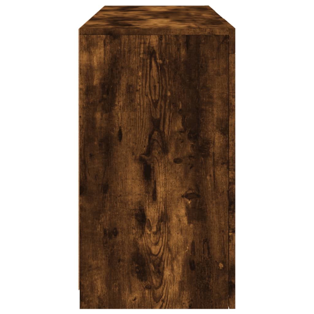 vidaXL Szafka z oświetleniem LED, przydymiony dąb, 123x37x67 cm