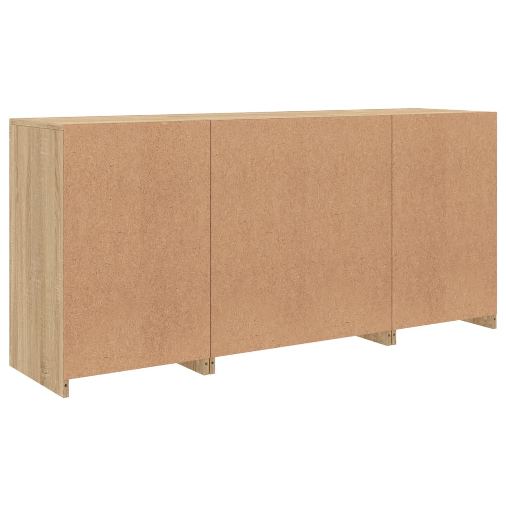vidaXL Szafka z oświetleniem LED, dąb sonoma, 142,5x37x67 cm
