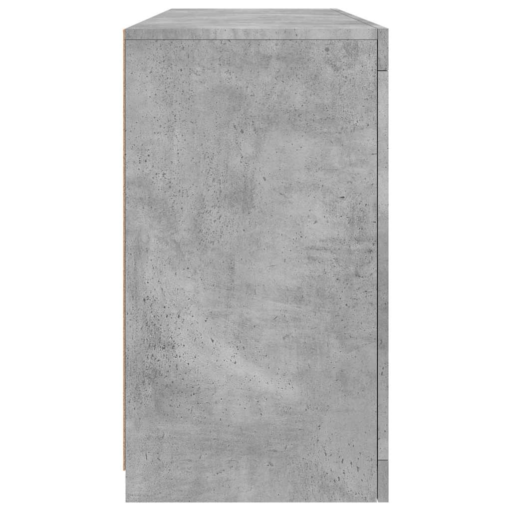 vidaXL Szafka z oświetleniem LED, szarość betonu, 142,5x37x67 cm