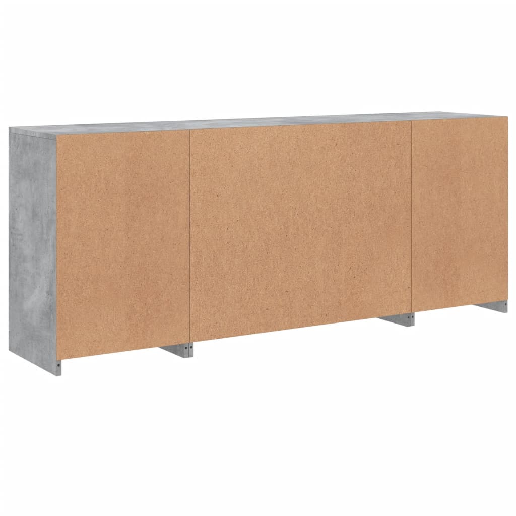 vidaXL Szafka z oświetleniem LED, szarość betonu, 163x37x67 cm