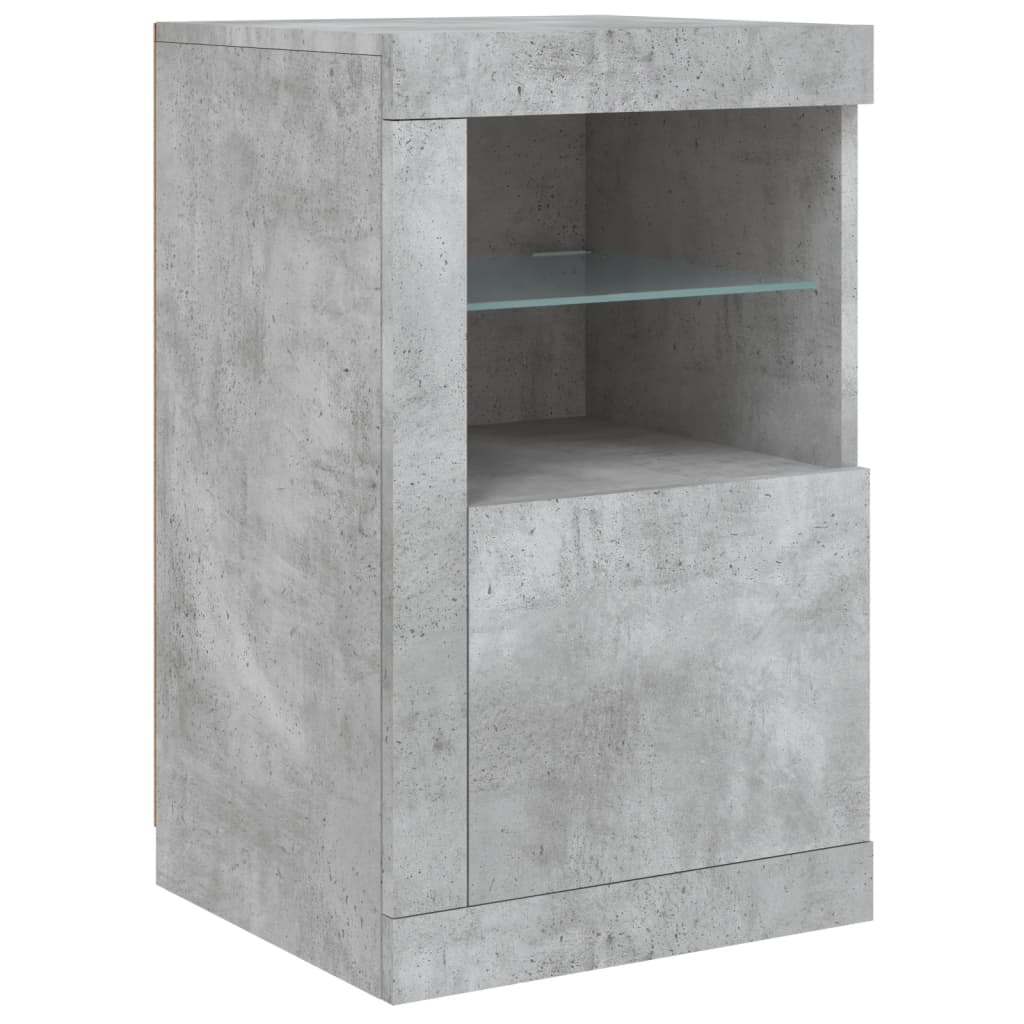 vidaXL Szafka z oświetleniem LED, szarość betonu, 163x37x67 cm