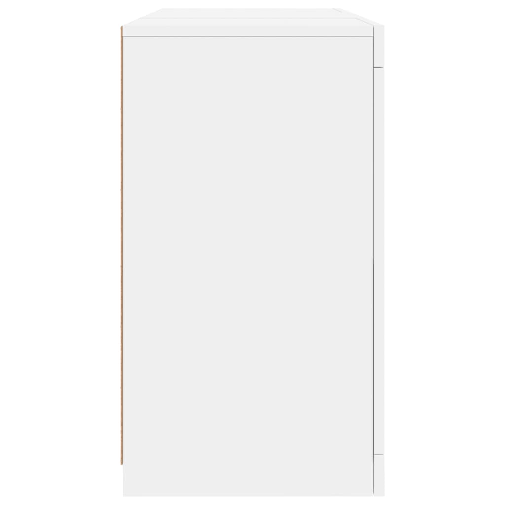 vidaXL Szafka z oświetleniem LED, biała, 123x37x67 cm