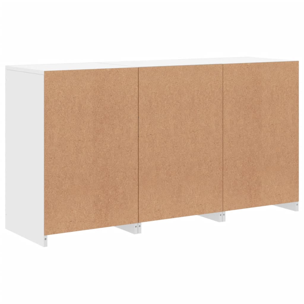 vidaXL Szafka z oświetleniem LED, biała, 123x37x67 cm