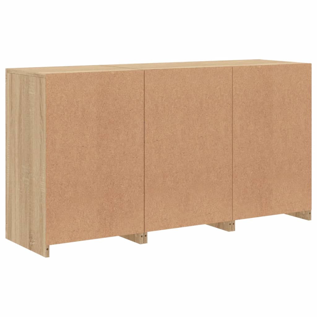 vidaXL Szafka z oświetleniem LED, dąb sonoma, 123x37x67 cm
