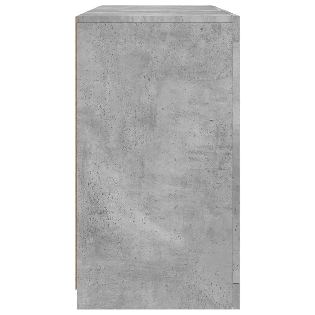 vidaXL Szafka z oświetleniem LED, szarość betonu, 123x37x67 cm