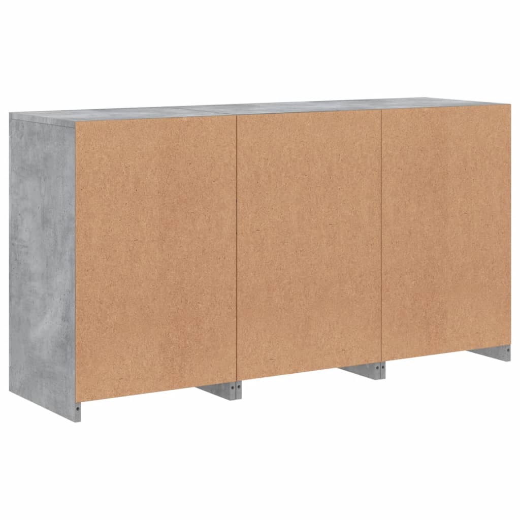 vidaXL Szafka z oświetleniem LED, szarość betonu, 123x37x67 cm