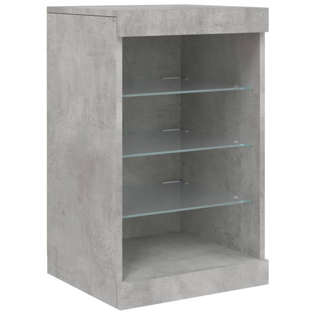 vidaXL Szafka z oświetleniem LED, szarość betonu, 123x37x67 cm