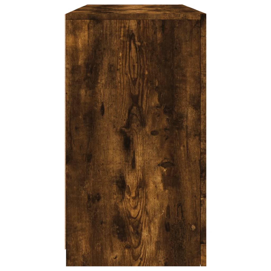 vidaXL Szafka z oświetleniem LED, przydymiony dąb, 123x37x67 cm