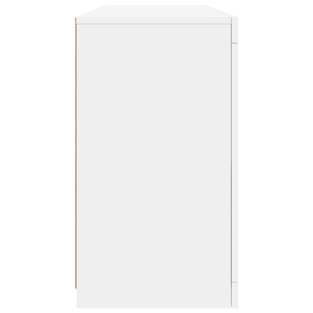 vidaXL Szafka z oświetleniem LED, biała, 142,5x37x67 cm