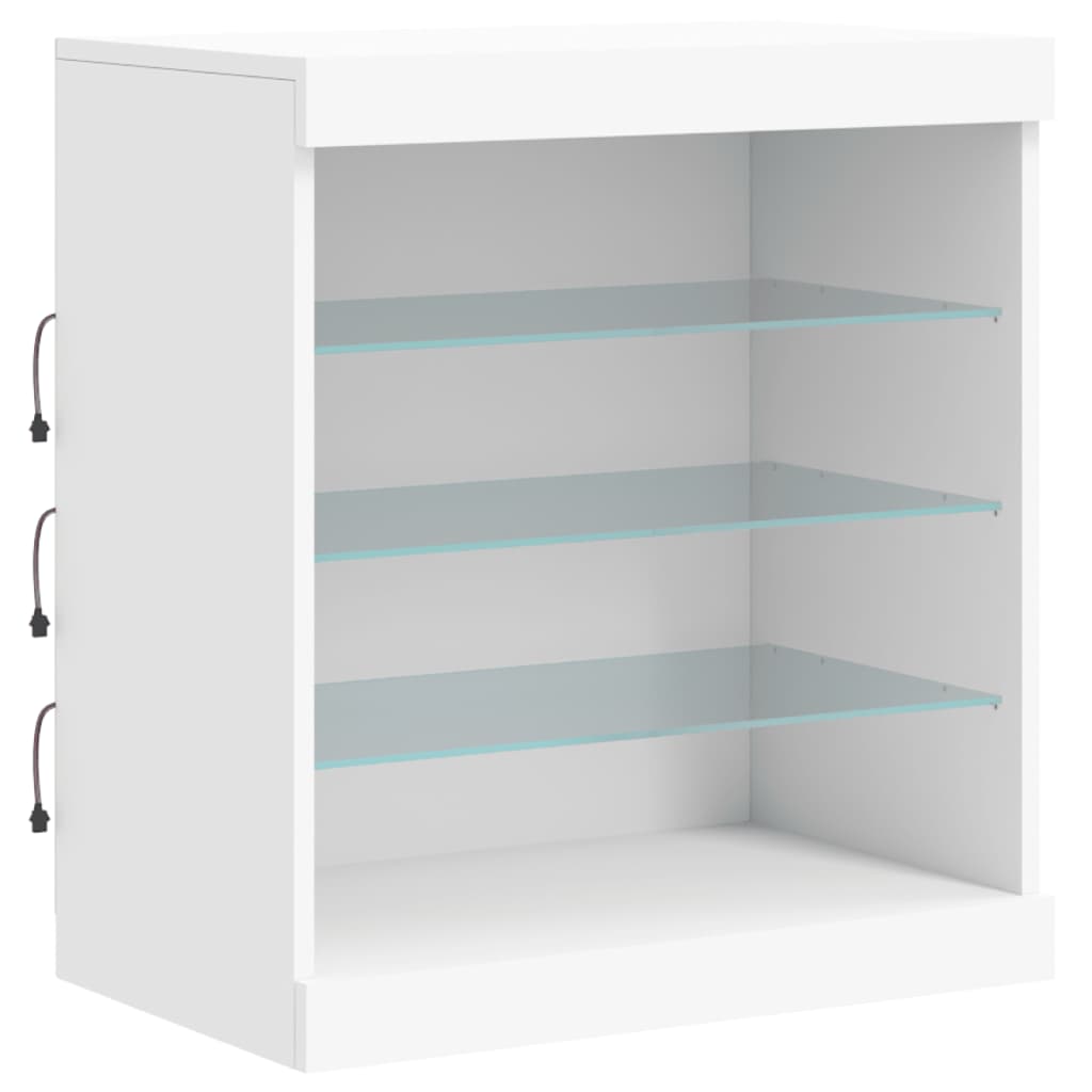vidaXL Szafka z oświetleniem LED, biała, 142,5x37x67 cm