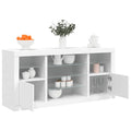 vidaXL Szafka z oświetleniem LED, biała, 142,5x37x67 cm